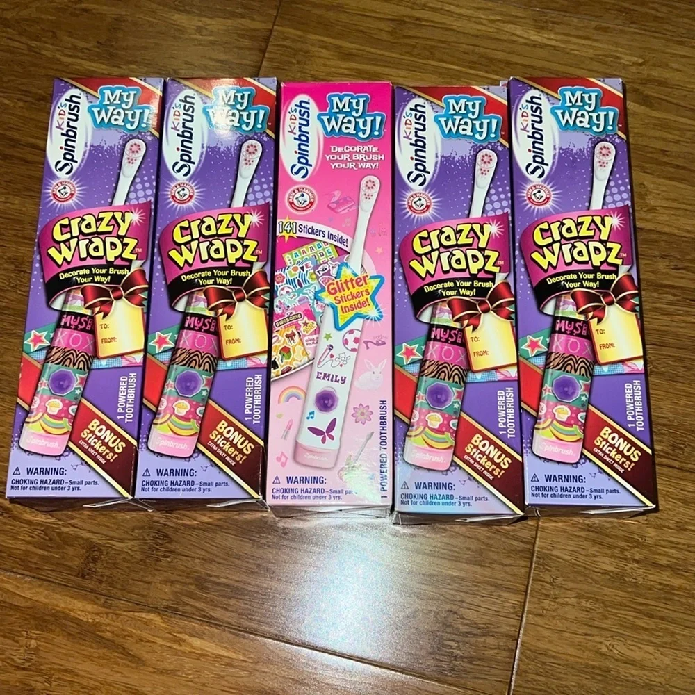 ARM & HAMMER Kid’s Spinbrush bundle of 5 toothbrushes for kids New in box!